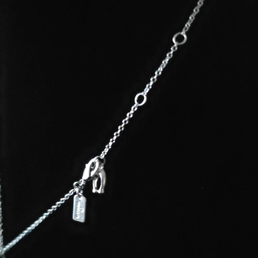 Coach Silver-tone Cat Charm Necklace‎